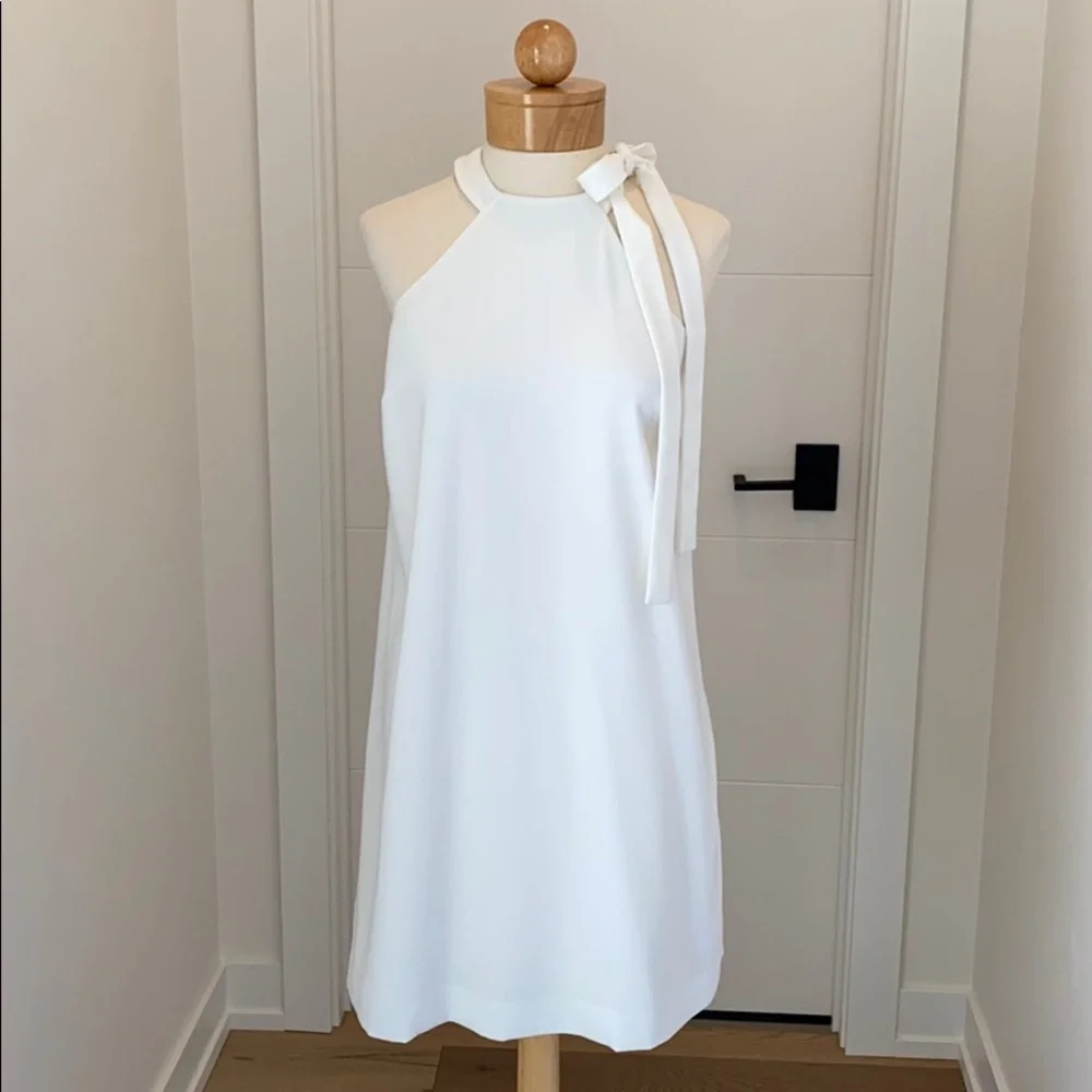 Guess Halter Bow Tie Dress off white small
